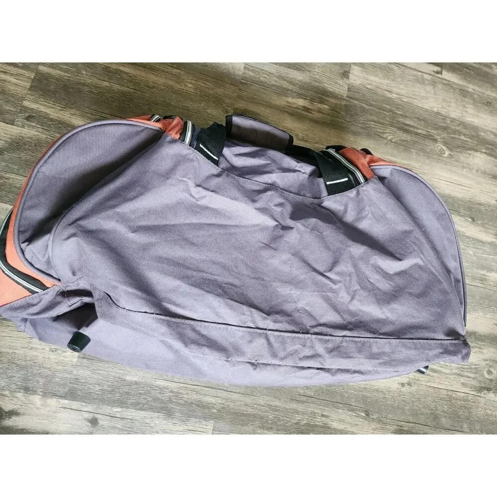 Large Jeep Duffle Travel Luggage Bag Rugged Orange, Black & Gray 20” X 9” X 12”